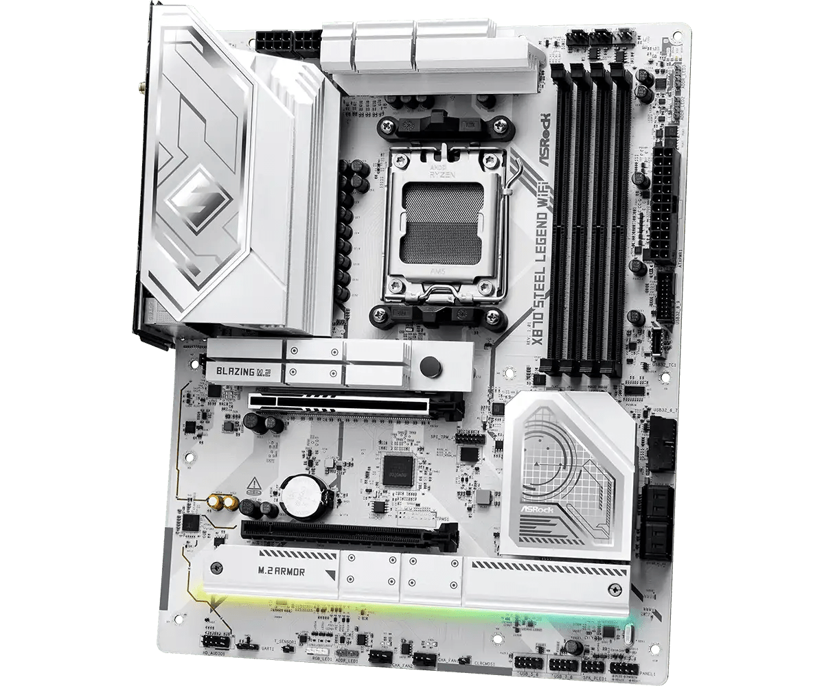 ASRock X870 Steel Legend WiFi AMD AM5 Socket Gaming Motherboard | 90 - MXBPJ0 - A0UAYZ - 4710483949340 - Vektra Computers LLC ASRock X870 Steel Legend WiFi AMD AM5 Socket Gaming Motherboard | 90 - MXBPJ0 - A0UAYZ - 4710483949340 - Vektra Computers LLC